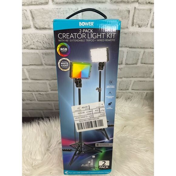 BOWER® SMART PHOTOGRAPHY SERIES 2-PACK CREATOR LIGHT KIT Tripods - Picture 3 of 5